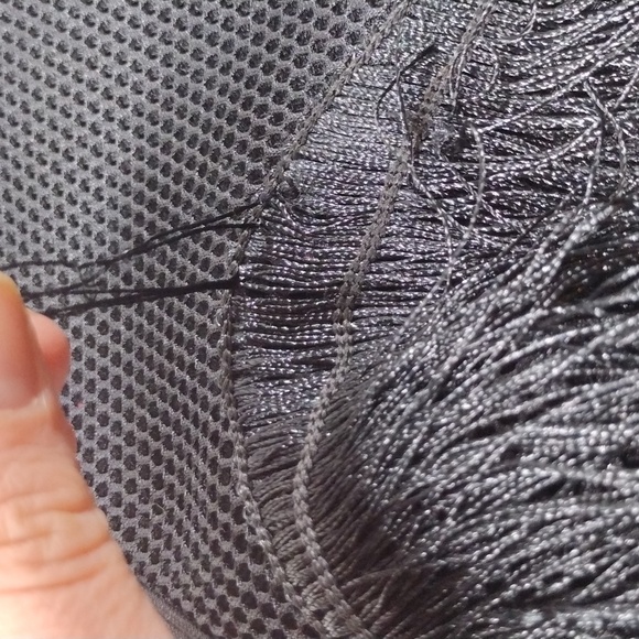 Forever 21 Black Fringe Neoprene Crop Top - Picture 9 of 9